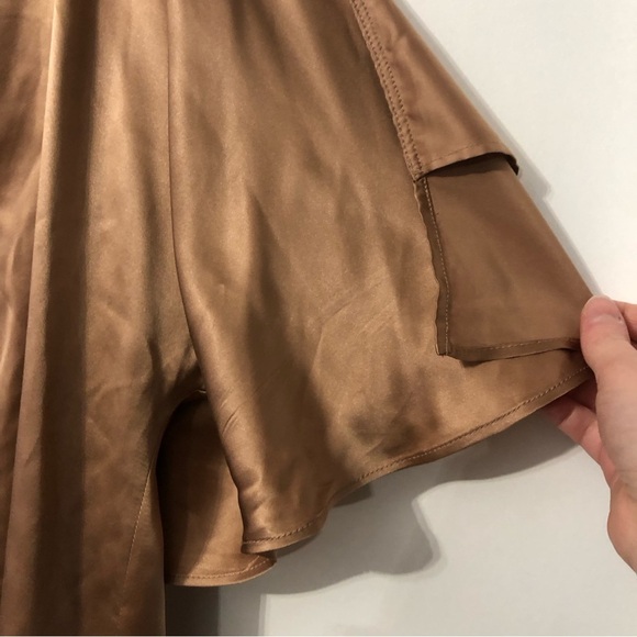 Laundry by Design Metallic Gold Silky Dress 6 - Picture 2 of 7